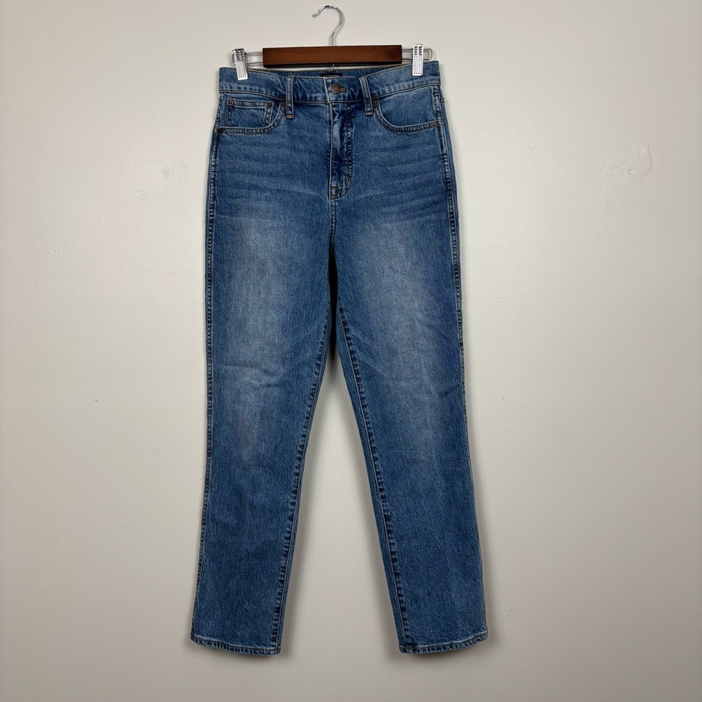 J. Crew‎ Factory Jeans Womens 26 Blue High Rise Classic Vintage Whiskered Denim